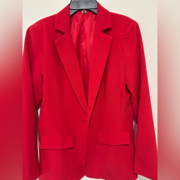 Vibrant Red Blazer Women’s size medium - Picture 3 of 6